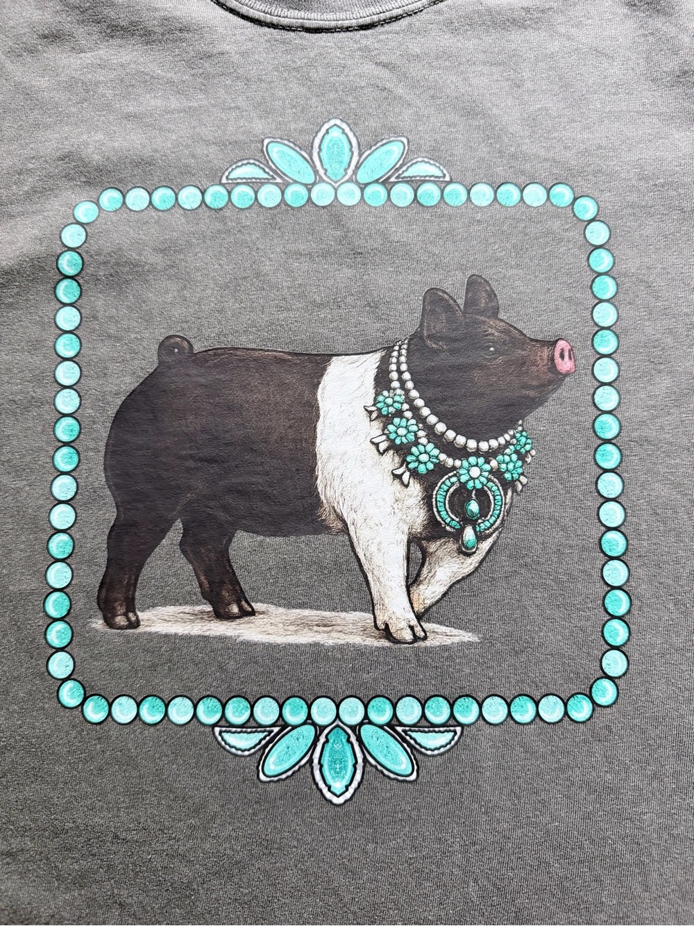 Comfort Colors Turquoise Pig Tee